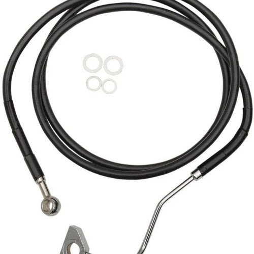 DS Extended Front Upper Brake Line Kit Black ABS Only +6" Oversize #1048009