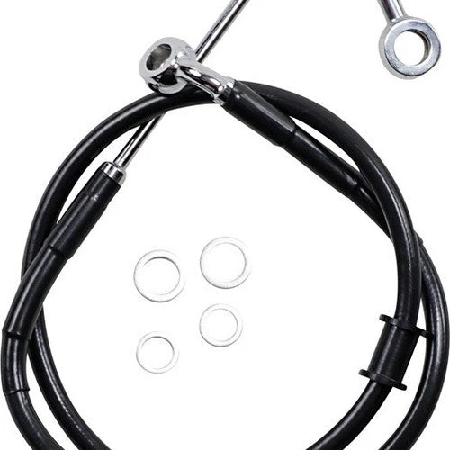 DS Black Vinyl Front Upper ABS Brake Line Kit 36" +2" Black #212043