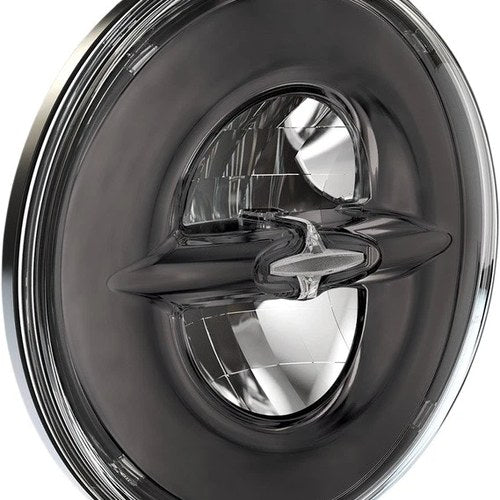 Drag Specialties Reflector Style LED Headlamp 7" Black Harley Davidson