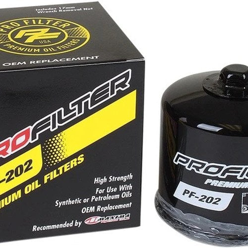 Pro Filter Premium Oil Filter Black #PF-202 fits Honda/Kawasaki