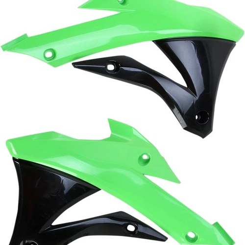Acerbis Radiator Shrouds Green/Black fits Kawasaki KX85/KX100 2014-2021