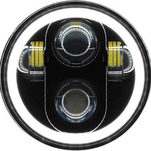 Pathfinder 5-3/4" LED Headlight with Halo Drl Black