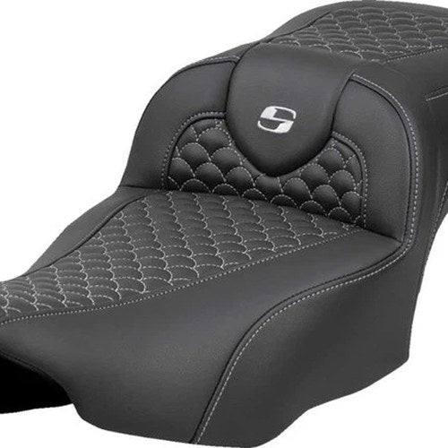 Saddlemen RoadSofa DS Extended Reach Seat Silver Stitch #823-07-20905