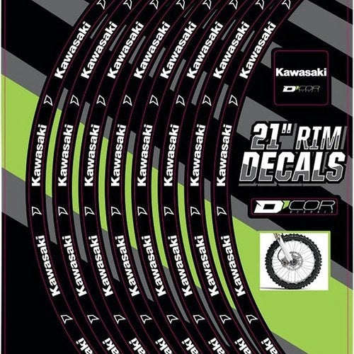 Dcor Branded Rim Decal Set Kawasaki 21" Front #40-80-202 for Kawasaki
