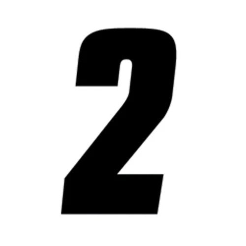 Factory Effex 4" Factory Number #2 Black 3-Pack