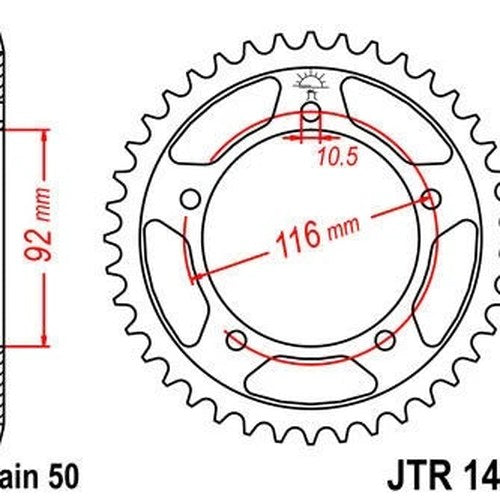 JT Steel Rear Sprocket 530 42T for Kawasaki Ninja ZX-14R ABS/Ninja ZX-14R