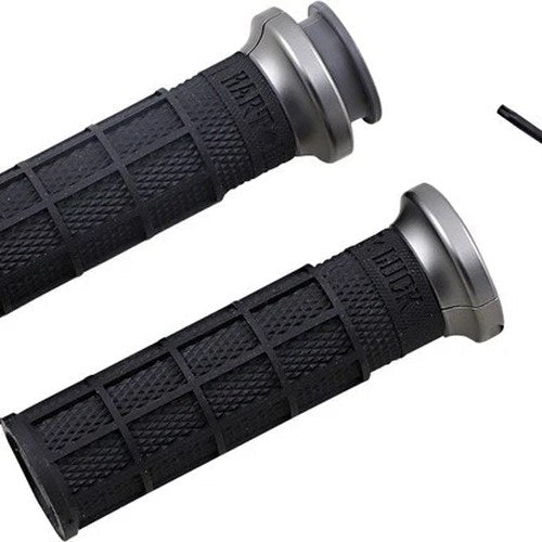 Odi Hart-Luck Signature V-Twin Lock-On Grips Black/Gun Metal Indian Roadmaster