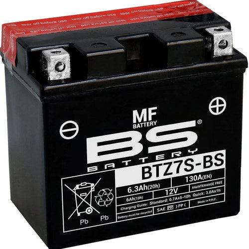 BS Battery Maintenance Free Battery BTZ7S-BS for Kawasaki Ninja 1000/KLX450R