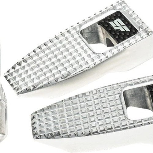 SlyFox Passenger Footpegs Silver #SF-903-02-2 Harley Davidson Softail