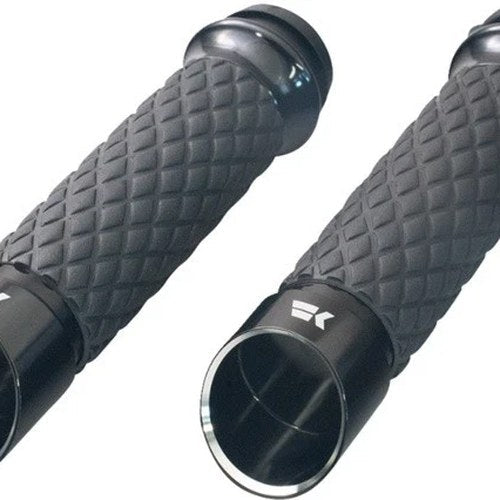 Khrome Werks Custom Contour Edge Diamond Grips Black