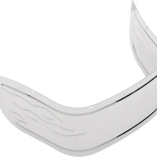 DS Chrome Front Fender Skirt Flame Harley Davidson #143239