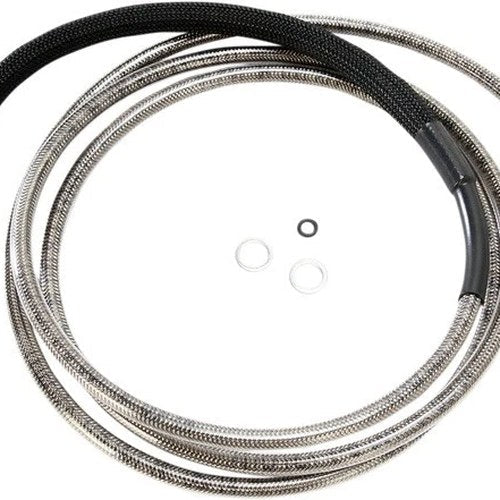 Drag Specialties Braided Hydraulic Clutch Line 82-1/8" +10" Clear Coated #211917