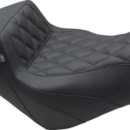 Mustang Squareback/Fastback Solo Seat Diamond Stitch 76430 for Kawasaki Vulcan S