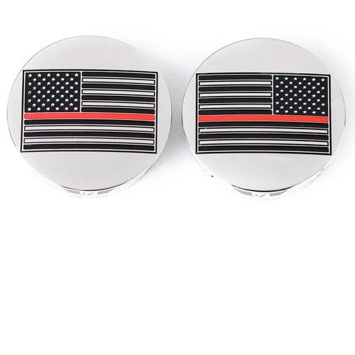 Figurati Designs Swingarm Covers US Flag Red Line Polished #FD73-AFRL-SS