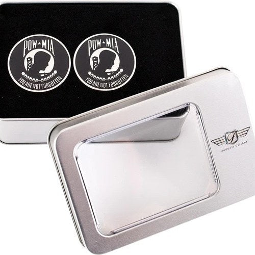 Figurati Designs Swingarm Covers POW-MIA Polished #FD50-POW-SS Harley Davidson