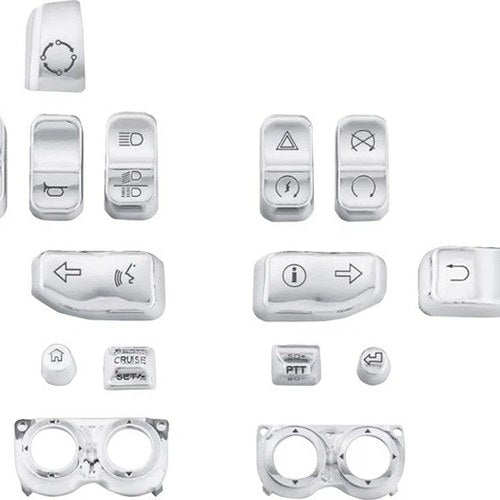 Drag Specialties Handlebar Switch Cover Kit 13-Piece Chrome #264588