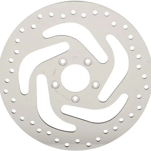 Drag Specialties Polished Stainless Steel Drilled Brake Rotor Front #1095644
