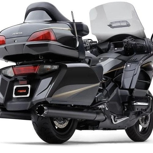 Cobra 4" Dual Cut Tip Slip-On Mufflers Black #1219B Honda Goldwing
