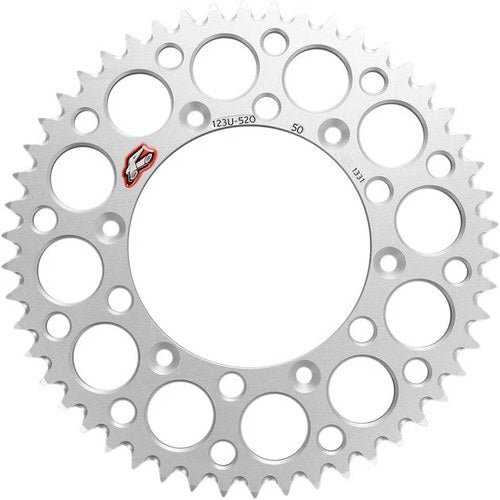 Renthal 520 Ultralight Aluminum Rear Sprocket 50T Silver #123U-520-50GYSI