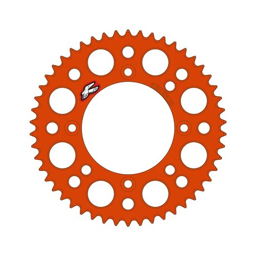 Renthal - 518U-420-50GPOR - Rear Aluminum Sprocket, 50T - Orange