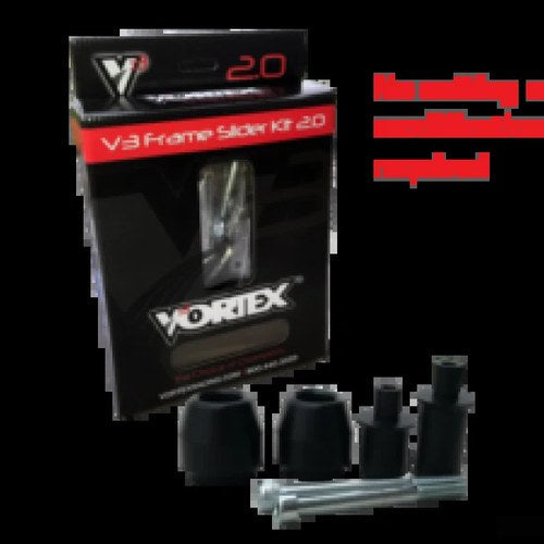 Vortex Racing For Kawasaki ZX6R 2013-2019 V3 Frame Slider Kit - No Cut