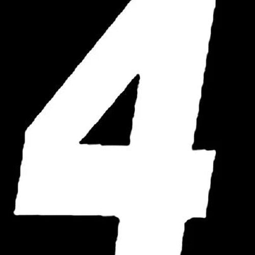 Dirt Digits Super X Numbers 7" White #4 3-Pack