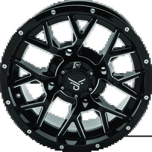 QuadBoss Barbwire 15x7 Wheel with 4+3 Offset and Milled Finish