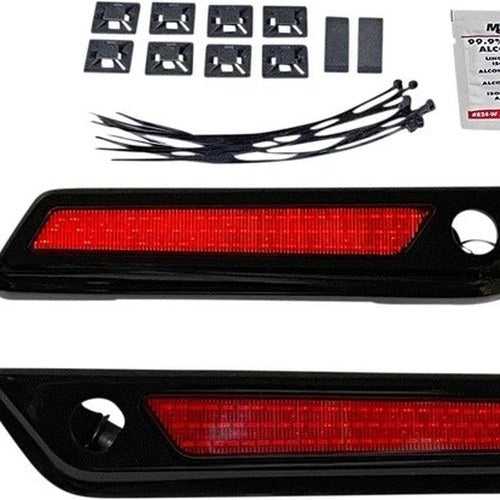 Custom Dynamics LED Saddlebag Latch Lights Black Red #CD-SBL-BCM-RB