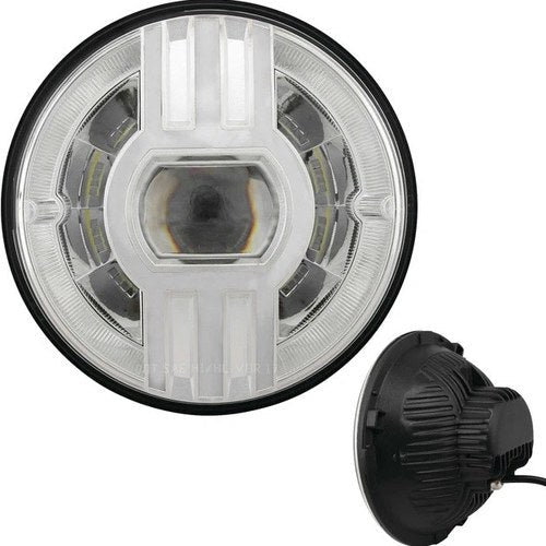Cyron Lighting Beast II Integrated LED Drl 7" Headlight Chrome
