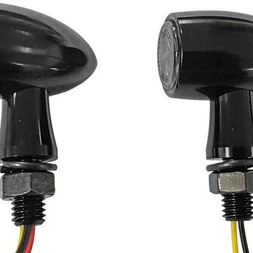 HardDrive LED Bullet Style Turn Signal (Run/Turn) Black White/Amber Smoke Lens