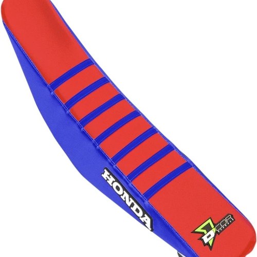 Dcor Ribbed Seat Cover Blue/Red/Blue #30-10-451 for Honda CRF250R