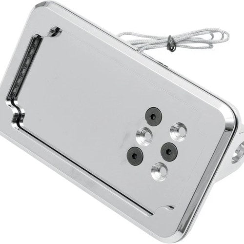 Cycle Visions In-Close Horizontal License Plate Holder Chrome #CV4600LH