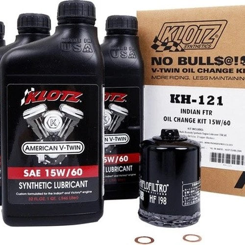 Klotz Synthetics Synthetic Oil Change Kit 15W-60 #KH-121 Indian