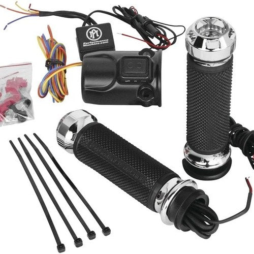 Performance Machine Apex Heated Grips Chrome Harley Davidson Road Glide