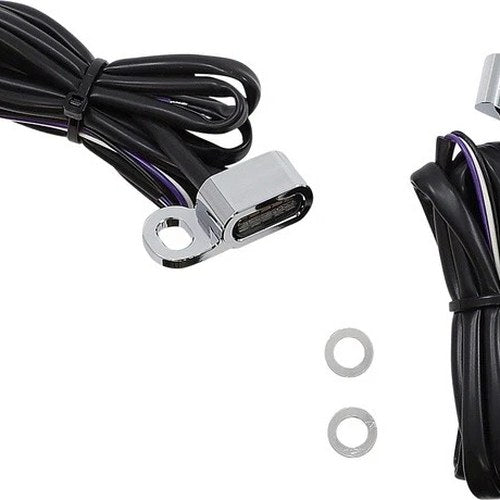 Drag Specialties Handlebar Marker Lights Chrome Smoke #232953
