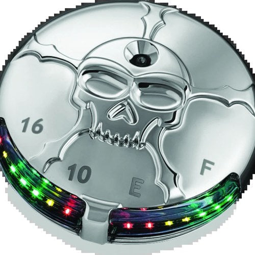 Kuryakyn Zombie Fuel & Battery Gauge Chrome Part 7357