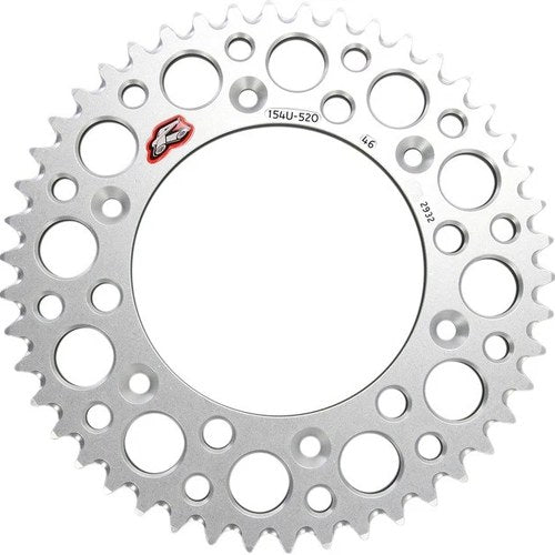 Renthal 520 Ultralight Aluminum Rear Sprocket 46T Silver #154U-520-46GRSI