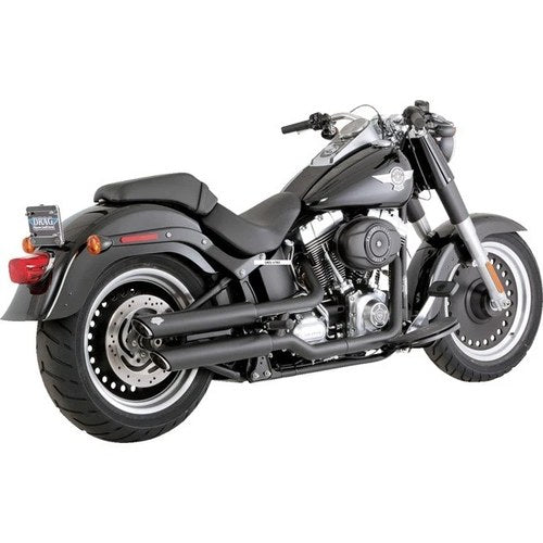 Vance & Hines Twin Slash Slip-On Mufflers Black Harley Davidson FatBoy/Softail