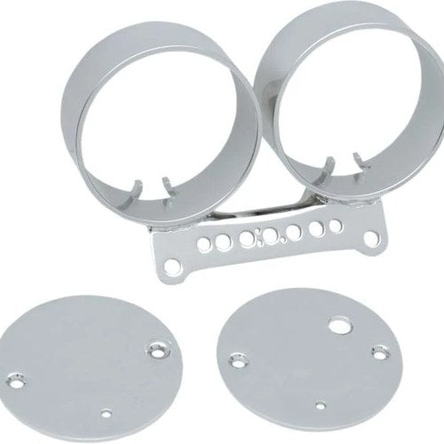 DS Dual Instrument Gauge Bracket Chrome Harley Davidson Sportster/Dyna #144263