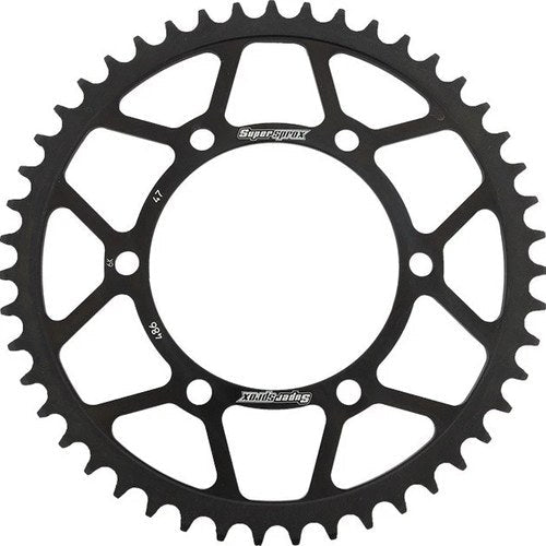 Supersprox Racing Steel Rear Sprocket 520 47T Black #RFE-486-47-BLK