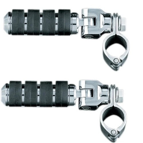 Kuryakyn Driver Iso Footpegs With Clevis/Magnum Quick Clamp Small 1.25" Chrome