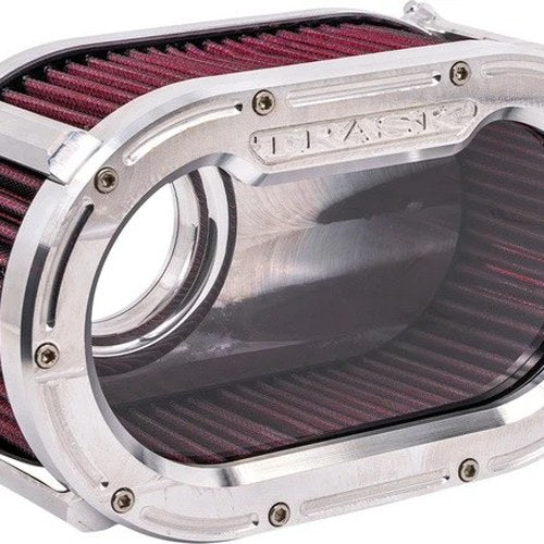 Trask Big Papi High Flow Oval Air Cleaner Raw #TM-1034R Harley Davidson