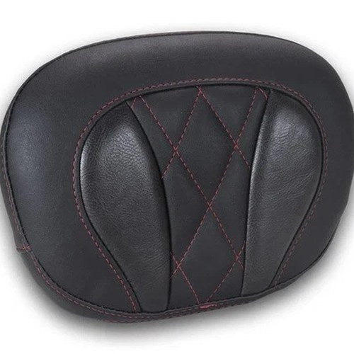 Mustang Deluxe Touring Sissy Bar Pad Diamond Dark Cherry Stitch 12x9 #88450DC