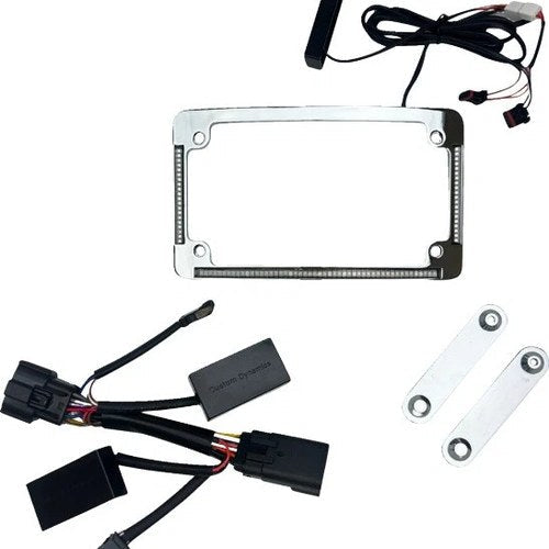 Custom Dynamics All-In-One Auxiliary LED License Plate Frame Chrome #TF05-23-C