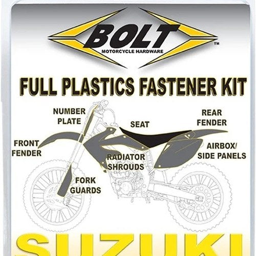 Bolt Full Plastics Fastener Kit #SUZ-8788101 fits Suzuki RM125/RM250 1987-1988