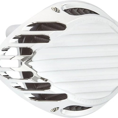 Rough Crafts Finned Air Cleaner Chrome #RC-600-004 Harley Davidson