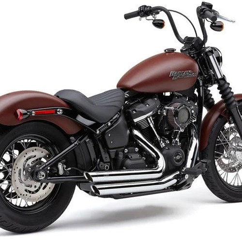Cobra Speedster Slashdown Exhaust Chrome Harley Softail FXBB/FXLR/FLSL/FLDE