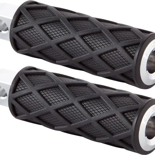 Arlen Ness Male Mount Knurled Diamond Footpegs Chrome