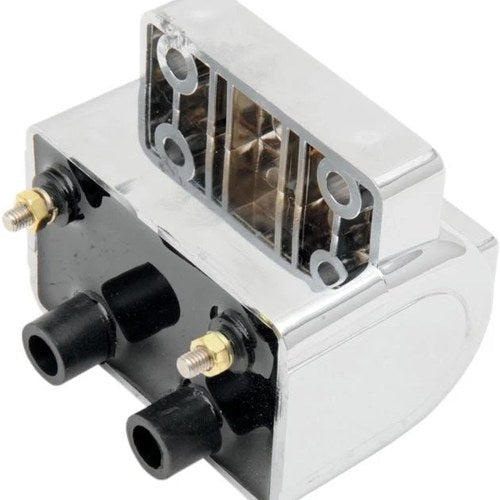 DS Dual-Fire Ignition Coil 3 Ohm Chrome for Electronic Ignition #186946