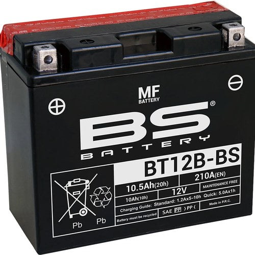 BS Battery Maintenance Free Battery BT12B-BS #300628 Ducati